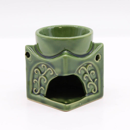 Fyrkantig Buddhabrännare - Mörk Jade