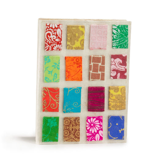 Lokta Mini Tiles Anteckningsbok – Medium (15x12cm) – 45 blad – Natur