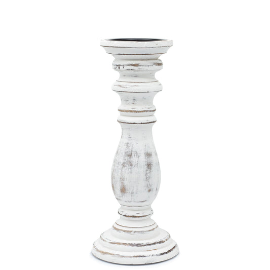 Klassisk Ljusstake - Whitewash - 30x10cm - Mellan
